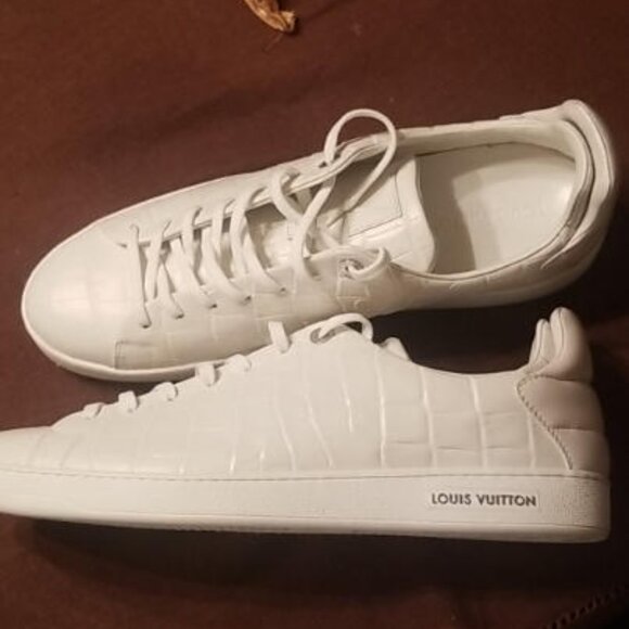 LOUIS VUITTON FRONTROW CROC EMBOSSED SNEAKER SZ 11 - Picture 2 of 6